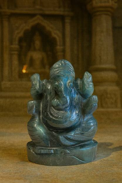Natural Labradorite Ganesh Ji – 143.24 g