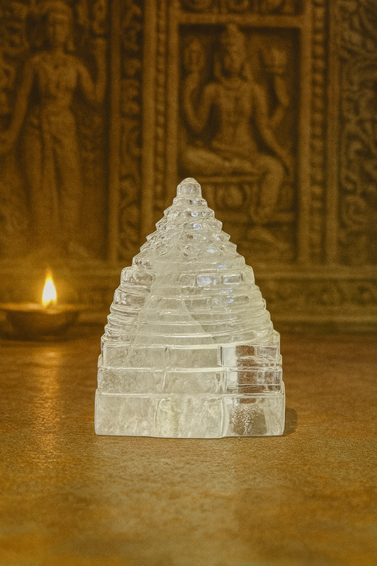 Natural Rock Crystal Shree Yantra – 135.20 g