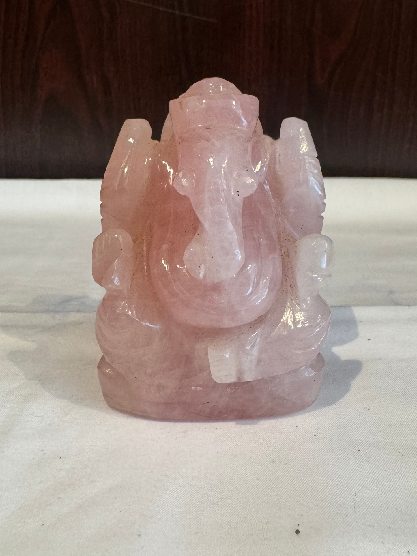 Natural Rose Quartz Ganesh Ji – 249.02 g