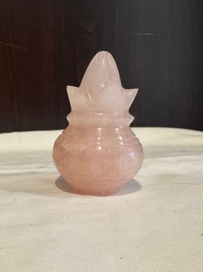 Natural Rose Quartz Kalash – 160.33 g