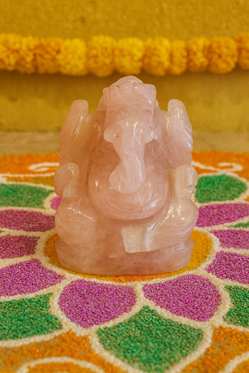 Natural Rose Quartz Ganesh Ji – 249.02 g