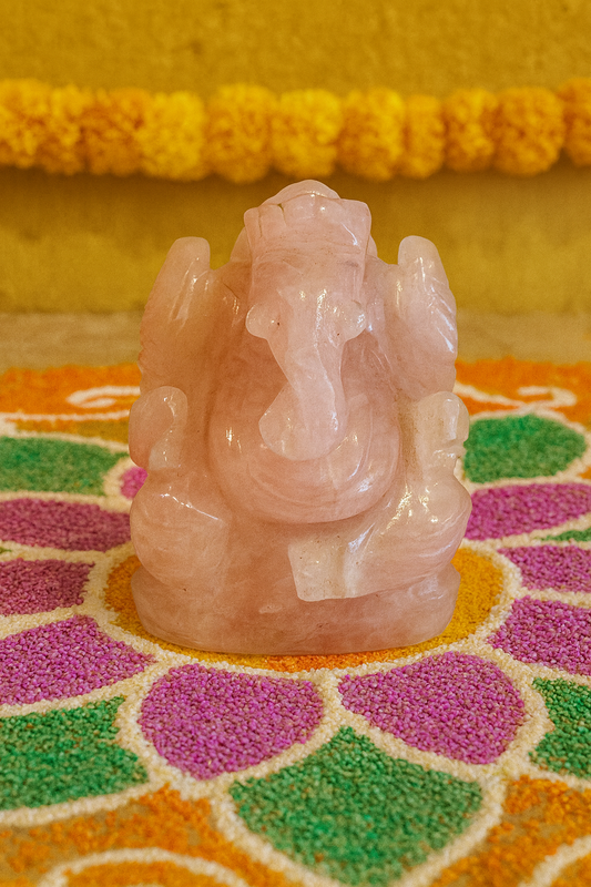 Natural Rose Quartz Ganesh Ji – 249.02 g