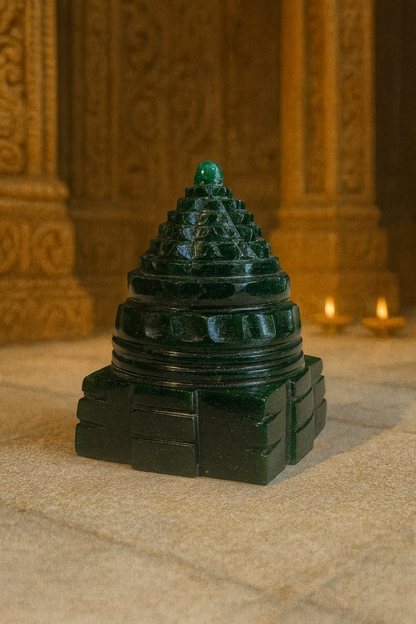 Natural Green Jade Shree Yantra