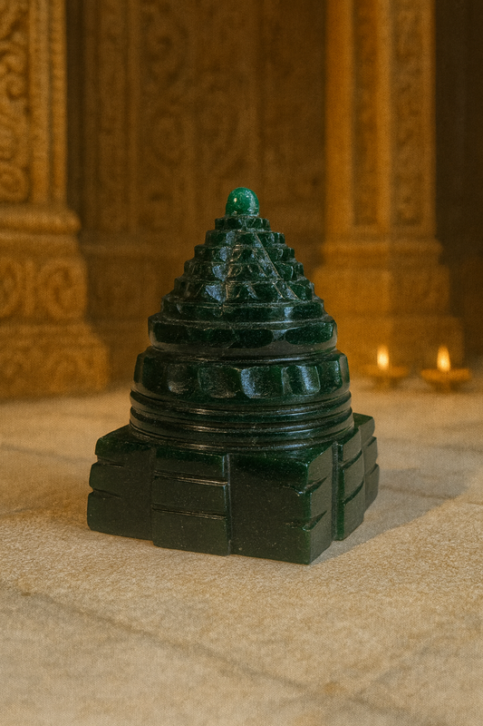Natural Green Jade Shree Yantra